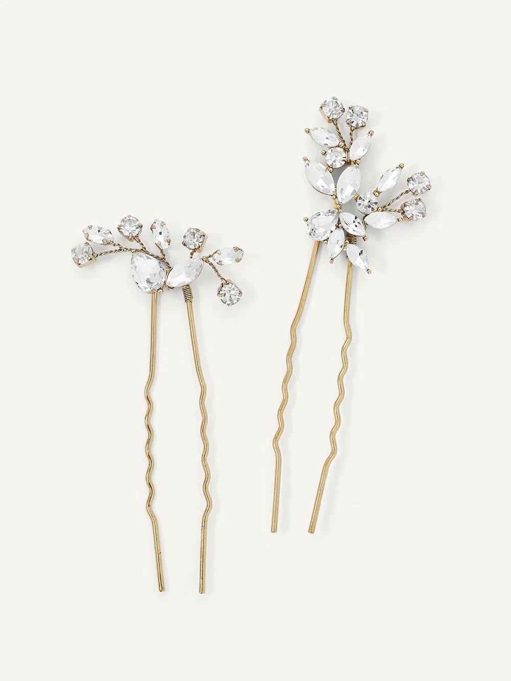 Olive & Piper Hudson Crystal Bridal Hair Pins Set of 2